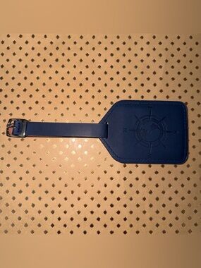 🆕 NEW Luggage Tag in Navy Blue with Compass Pattern